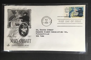 Sello de 5 centavos primer día de emisión Mary Cassatt 1966 - Imagen 1 de 3