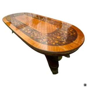 Large Italian Palace Size Bronze Mounted French Style Dining or Center Table - Picture 1 of 6