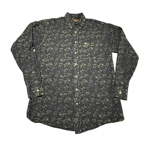 Ariat Shirt Men LT Tall Blue Paisley Button Down Pocket Logo Long Sleeve Cotton - Picture 1 of 15