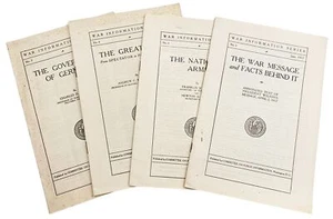 1917 WWI Woodrow Wilson War Committee on Public Information Propaganda - Picture 1 of 1