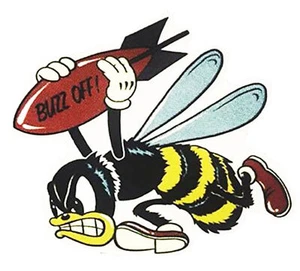 Aufkleber Killerbiene mit Bombe 7,5 x 7 cm Killer Bee with Bomb Decal Sticker - Picture 1 of 1