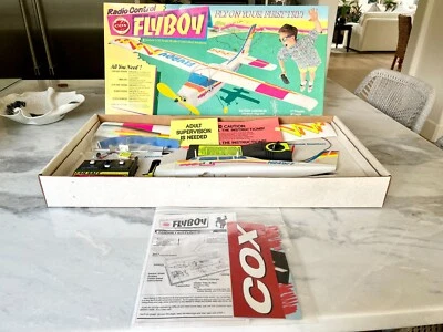 Vintage Cox Radio Control Flyboy Electric 1/12 Scale Airplane - Image 1 of 4
