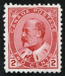 Canada Sc 90 Carmine 2¢ Type II 1903 Unused No Gum Well Centered - Picture 1 of 1