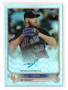 2022 Topps Chrome RIFRATTORE RC AUTO TYLOR MEGILL! Mets! Esordiente! Autografo! /499 - Foto 1 di 2