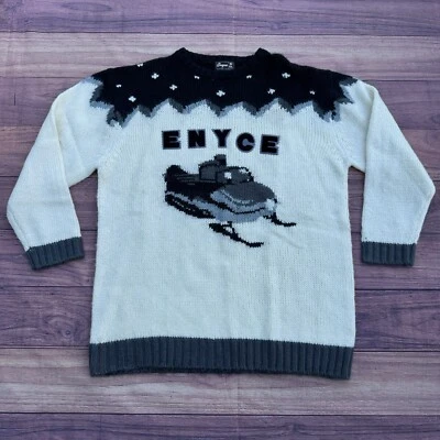 Винтажный Y2K Enyce лыж вязаный свитер размер XXL серый хип-хоп городской Streetwear NYC новый - Изображение 1 из 4