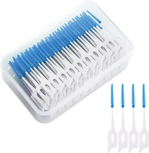 200 Interdental Sticks Dental Floss Teeth Tooth Toothpick Oral Care Clean Brush - Picture 1 of 9