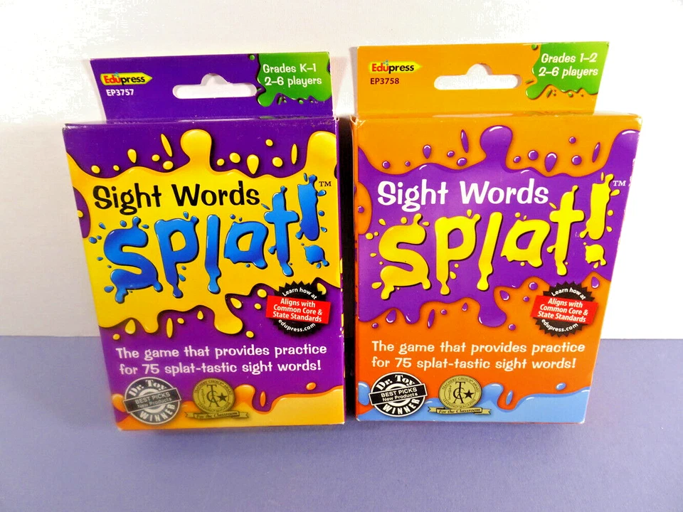 Edupress Sight Words ¡SPLAT! Juego de Cartas Palabras Grados K-1 y 1-2 Foto 1 de 1