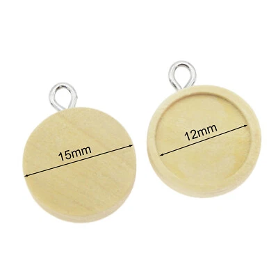 24Pcs смешанные 12 мм круглый пустой ободок лоток основание подвеска подвеска для браслет ожерелье - Изображение 1 из 4