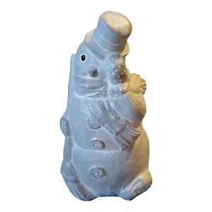 1998 Isabel Bloom signierter Schneemann "Ollie" Skulptur Figur - Bild 1 von 10
