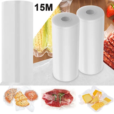 WZTO Rollos de vacío 15M bolsa de vacío lámina de vacío envasado al vacío bolsa de vacío 20 28 cm