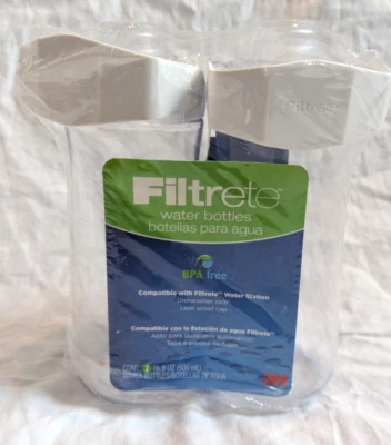 Filtrete Water Station Water Bottles 2 Replacement Bottles 16.9 oz 3M RB01-W01-2 - Image 1 of 3