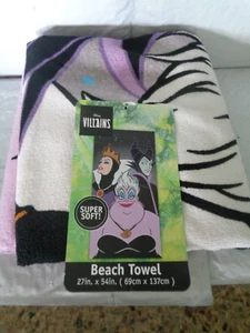 Nuevo con etiquetas Villanos Disney - Toalla de playa - Reina malvada - Úrsula - Maléfica - Imagen 1 de 3