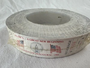 FULL ROLL of 500 1981 Presidential Inaugural Beverage Tickets Ronald Reagan RARE - Picture 1 of 10