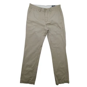 Polo Ralph Lauren Pantalone Uomo 34x32 Classico Khaki Chino Abito Vestibilità Dritta - Foto 1 di 10