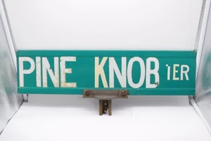PINE KNOB TER DOUBLE SIDED Reflective Real Street Sign CT Heavy Aluminum 24"x6" - Picture 1 of 10