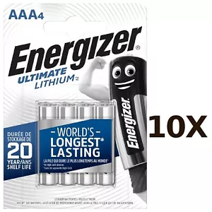 10X 4er-Pack Energizer AAA ULTIMATE Lithium-Batterien LR03 FR03 L92 Kamera - Bild 1 von 12