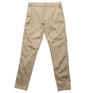 Lululemon Commission Pants Mens Size 33 Classic Fit Stretch Beige - Picture 1 of 4