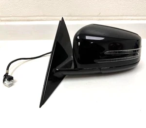 2010-2013 Mercedes S400 OEM W221 S550 S450 S63 Black Left Driver Door Mirrror - Foto 1 di 9