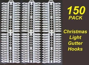 150 Pack Gutter Hooks / Clips for Christmas Fairy Lights - Picture 1 of 2