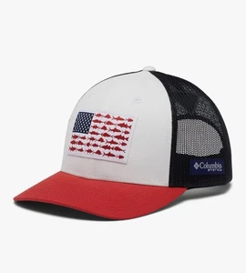 Columbia PFG Fish Flag Snapback Cap USA Flag Dad Hat Unisex Authentic - Picture 1 of 3