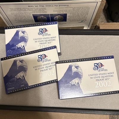 United States Mint 50 State Quarters Proof Set 2002 3 Packs - Image 1 of 4