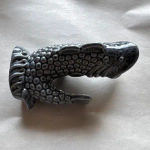Gluggle Jug Wade Koi Fish Vase Gurgle 3.5” Mini Pitcher Gray Blue Grey - Picture 1 of 15