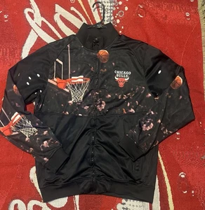 Chicago Bulls Zipway Herren Jacke Gr. L schwarz NBA Basketball Tear-Away Jacket - Bild 1 von 8