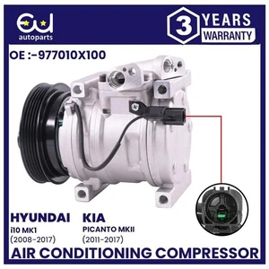AIR CON AC COMPRESSOR PUMP FOR HYUNDAI I10 MK1 KIA PICANTO MK2 1.0 1.2 CVVT/LPG - Picture 1 of 9