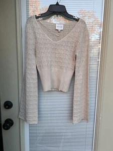 Lockerer Strick Cropped Pullover Rosa Rose Magic Stone leicht Gr. S - Bild 1 von 4