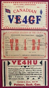 Three QSL Shortwave Radio Cards 1931 Saskatchewan Prince Edward Island CANADA - Picture 1 of 4