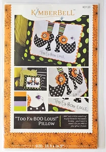 KimberBell TOO FA-BOO-LOUS! Halloween (Witch Shoes Spider) Pillow Pattern KD120 - Picture 1 of 2