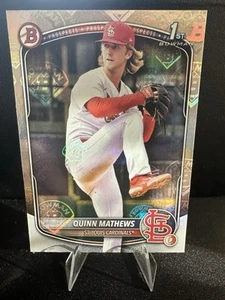 2025 Bowman 1st Bowman Retro Logo Foil SSP Quinn Mathews St. Louis Cardinals - Picture 1 of 4
