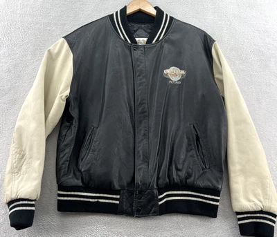 Chaqueta De Colección Universal Studios Para Hombre Grande EE. UU. Cremallera Completa Cuero Universitario Bordado Foto 1 de 4
