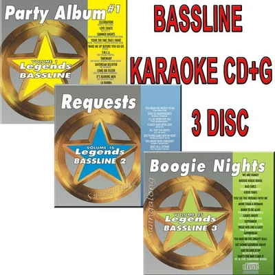 LEGENDS KARAOKE 3 CDG DISCS 80’s & 90’s BASSLINE # 1-16-25MUSIC oldies, pop rock - Image 1 of 4