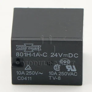 NEU SongChuan 801H-1A-C 24VDC 10A Leistungsrelais 4Pins 1 Stück - Bild 1 von 2