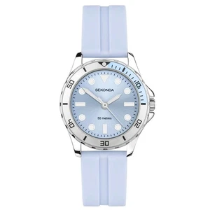 Sekonda Uhr Balearic 40570 Damen Blau Silikonarmband 50m Wasserdicht - Bild 1 von 6