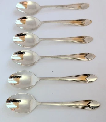 Vintage EPNSA1 Set of 6 Silver Plated Teaspoons - Image 1 of 4