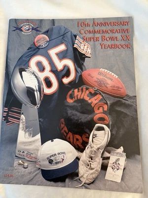 Chicago Bears Fútbol 10 Aniversario Conmemorativo Super Bowl XX Anuario Foto 1 de 3