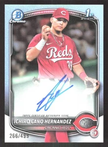 Bowman 2025 cromo Ichiro Cano Hernández refractor autógrafo 266/499 - Imagen 1 de 2