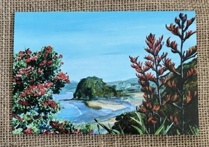 Elodie Cazes Paradise Bay Blank Note Card Landscape Framable Junk Journaling - Picture 1 of 5