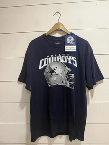T-Shirt Casco Reebok Dallas Cowboys Vintage Nuova con etichette Uomo L Blu - Foto 1 di 5
