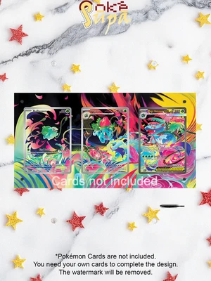 Bulbasaur & Ivysaur & Mega Venusaur 177/132 - Estuche magnético grande + Obra de arte + Soporte - Imagen 1 de 4