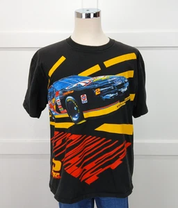 Vintage Lee Sport RUSTY WALLACE T-Shirt Mens XL Nascar All Over Print Millar - Picture 1 of 6