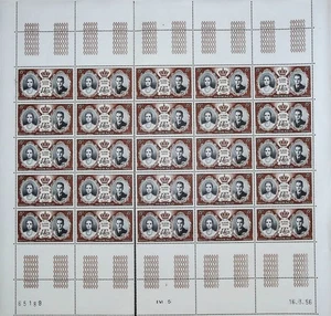 MONACO KOMPLETTER BLATT 25 BRIEFMARKEN NR. 477 NEU **. BEWERTUNG 50 EURO - Bild 1 von 1