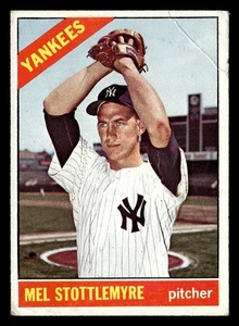 Topps Mel Stottlemyre 1966 #350 en muy buen estado Yankees de Nueva York - Imagen 1 de 2
