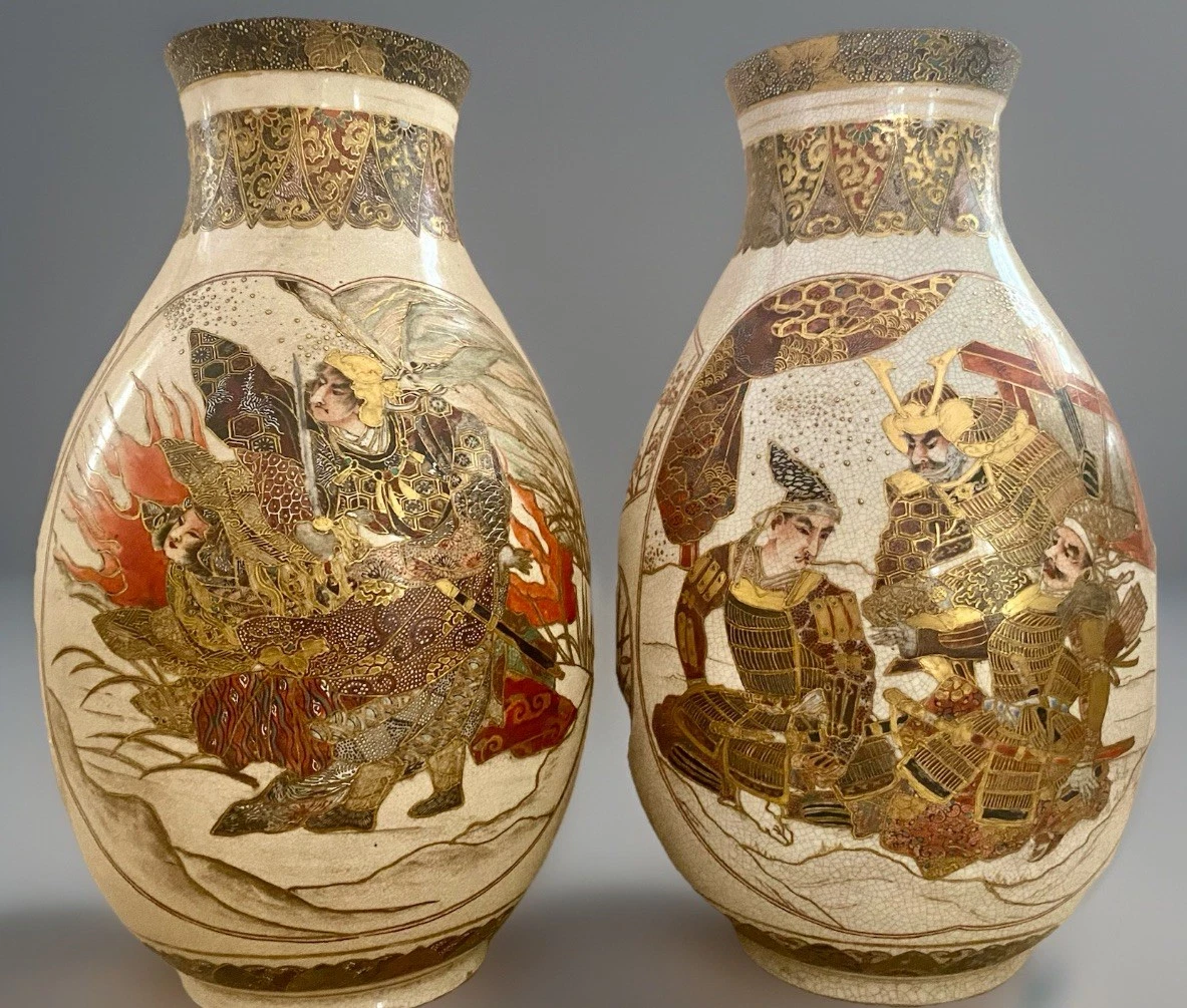 萨摩锦光山在日本古董花瓶| eBay