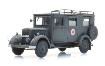 Camión del ejército HO Artitec Minitanks 7º Panzer #A2196.6870587 pintado a mano Foto 1 de 3