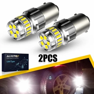 2x AUXITO 1156 BA15S 7506 P21W LED Turn Signal Light DRL Bulbs White ERROR FREE - Foto 1 di 13