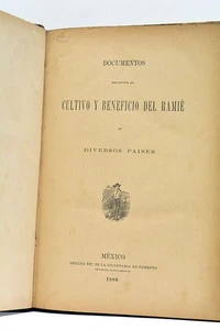 Culture et l'utilisation de la ramie dans l'industrie textile Mexico 1886 - Picture 1 of 12