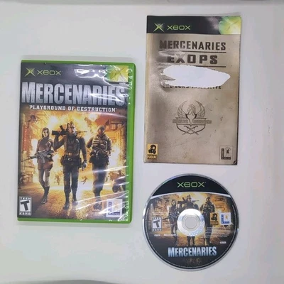 Mercenaries Microsoft Xbox 2005 Complete CIB Tested Free Shipping  - Image 1 of 4
